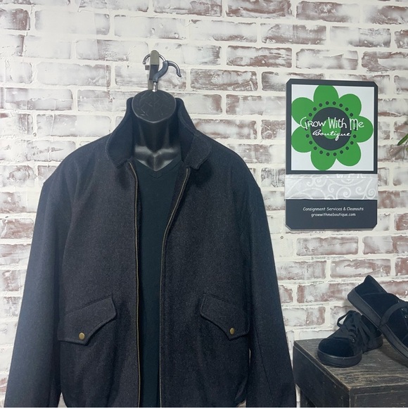 Men's Black Jacket large tall - Picture 1 of 9